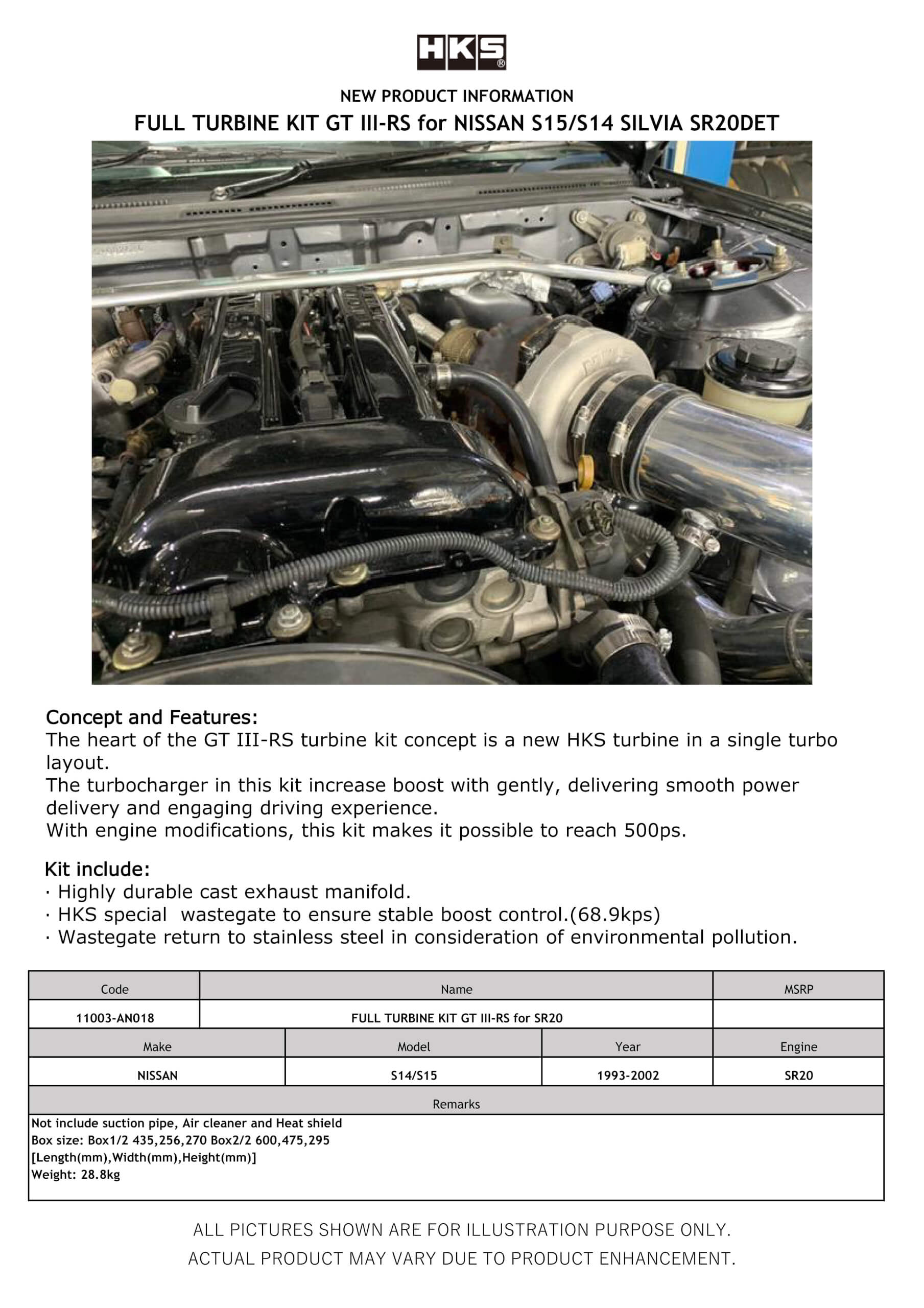 GTIII-RS FULL TURBINE KIT シルビア SR20DET 条件付き送料無料 S15