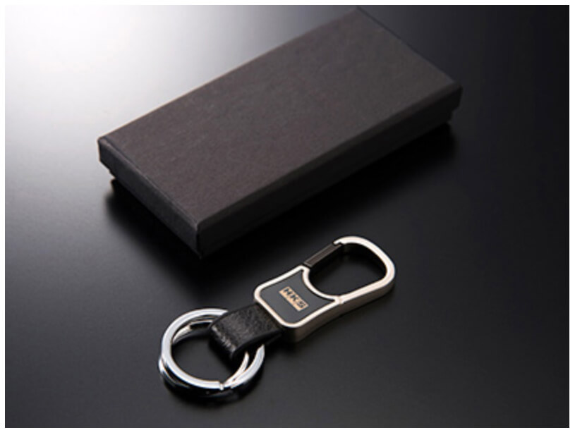 HKS Leather Key Ring Key Chain Key Holder BLACK 51007-AK222